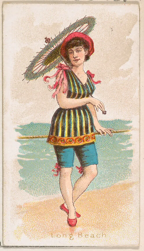 Long Beach, from the Fancy Bathers series (N187) issued by Wm. S. Kimball & Co. — William S. Kimball & Company