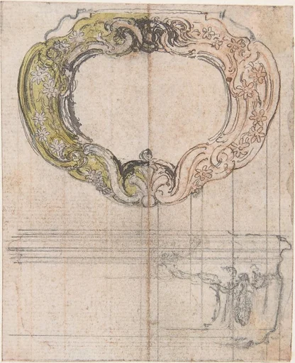 Elevation and Top View of a Design for a Lidded Box
