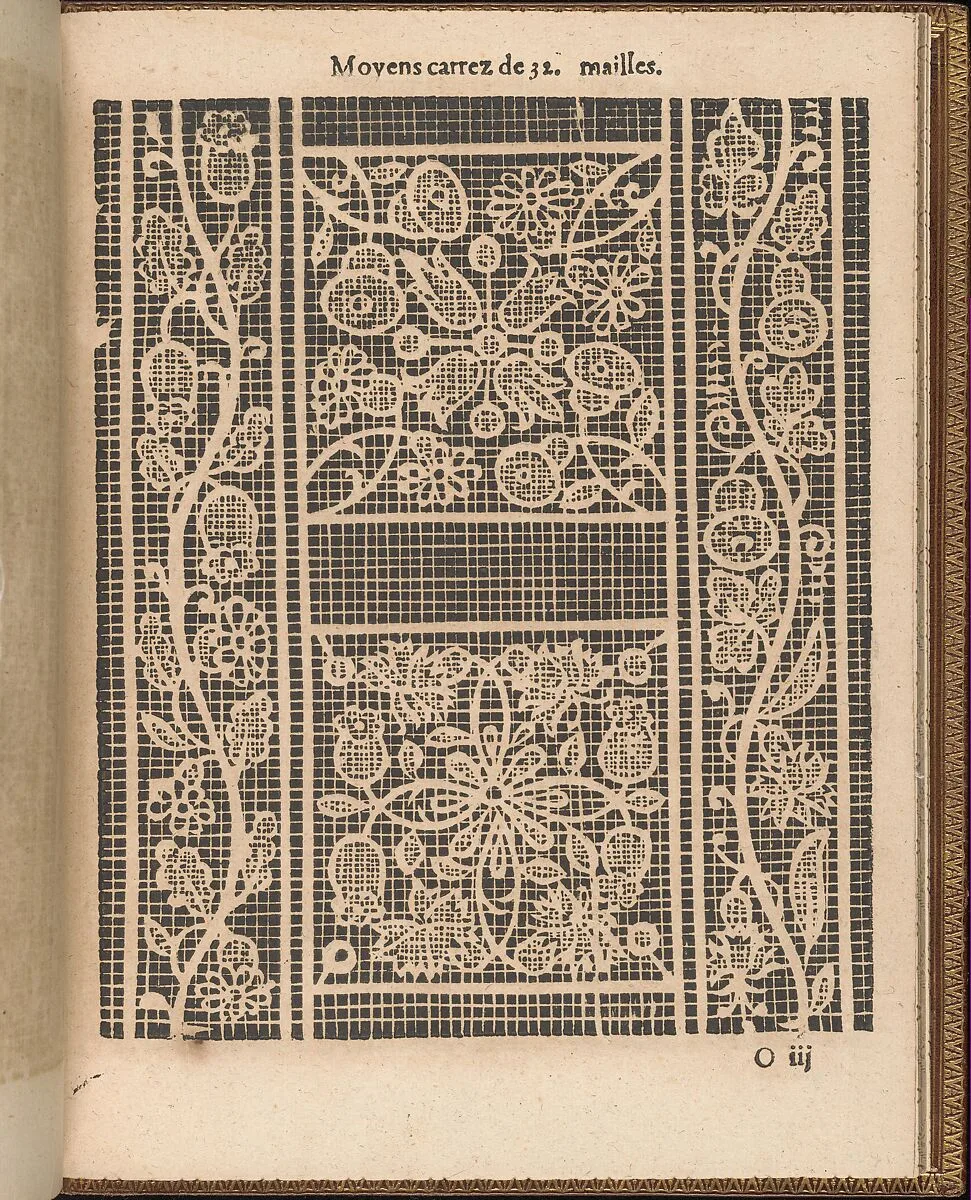 La Pratique de l'Aiguille, page 54 (recto) — Matthias Mignerak|Pierre Firens|Marie de Medici|Jean Le Clerc