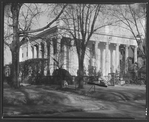 [Greek Revival Building with Corinthian Columns and Ornamental Frieze, Macon, Georgia]