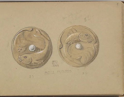 Two Designs for a Bell Push with a Fish Motif