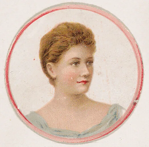 Portrait of woman, from the Novelties series (N228, Type 2) issued by Kinney Bros. — Kinney Brothers Tobacco Company