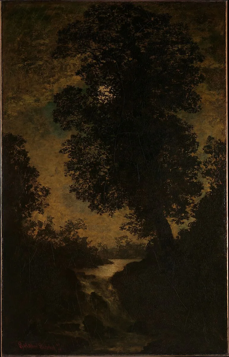 A Waterfall, Moonlight — Ralph Albert Blakelock