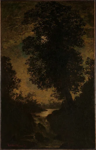A Waterfall, Moonlight