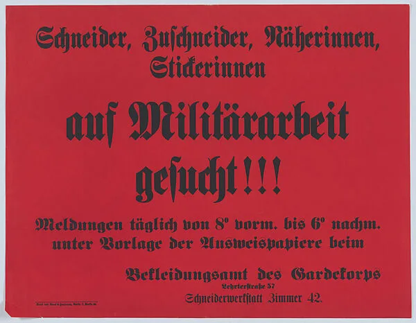 Auf Militärarbeit gesucht — Anonymous