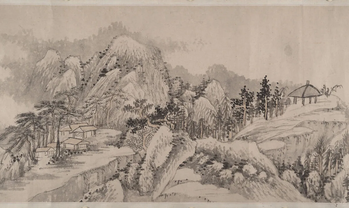 清 柳堉 幽谷深林圖 卷|Remote Valleys and Deep Forests — Liu Yu