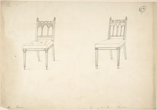 Design for Two Gothic Chairs
