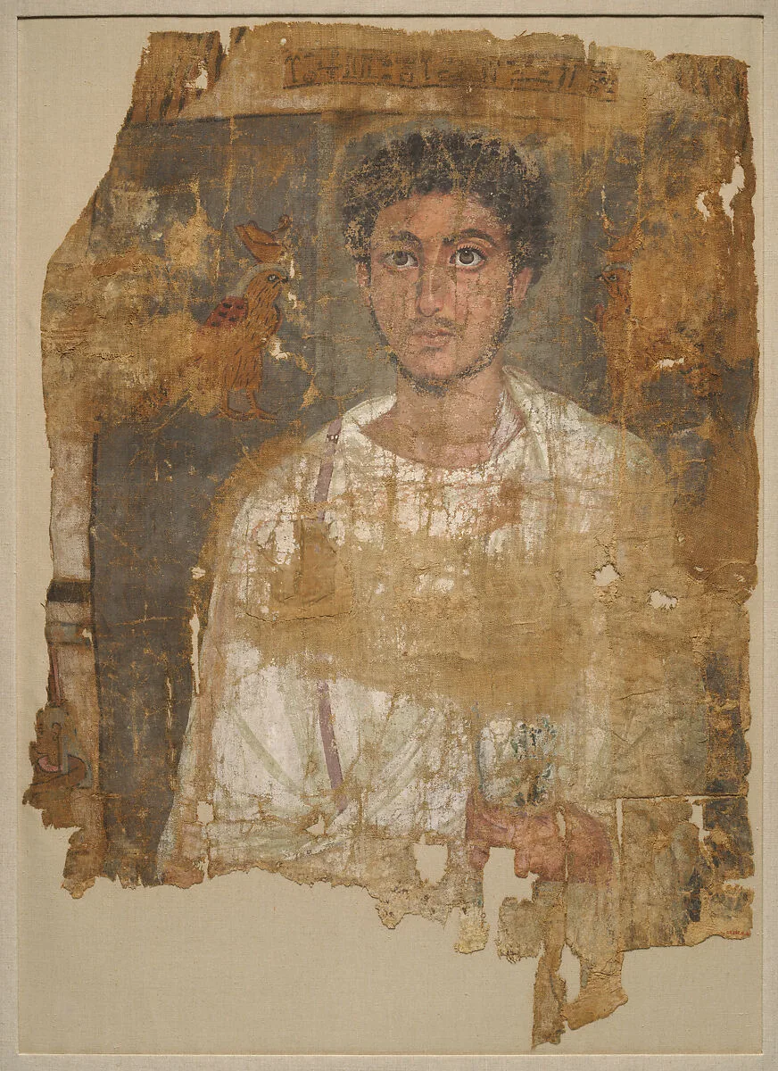 Fragmentary Shroud with a Bearded Young Man — Unknown
