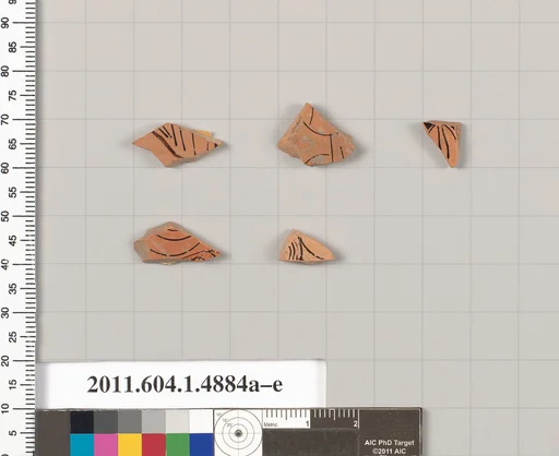 Terracotta fragments of kylikes (drinking cups)