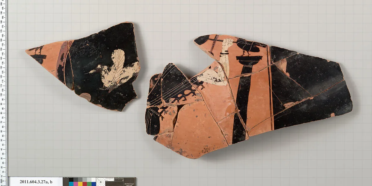 Terracotta fragments of a Panathenaic prize amphora — Unknown