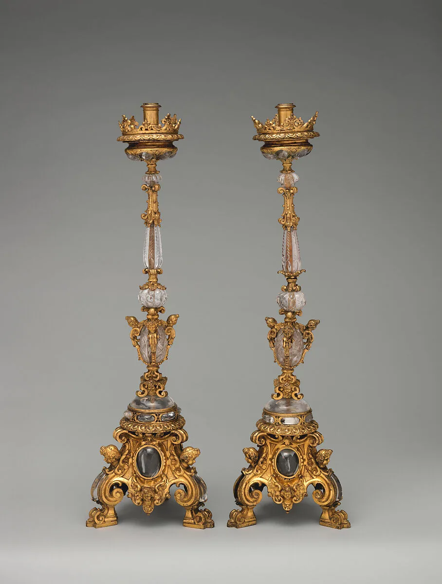 Altar candlestick (one of a pair) — Unknown