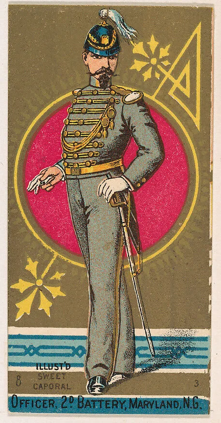 Officer, 2nd Battery, Maryland, National Guard, from the Military Series (N224) issued by Kinney Tobacco Company to promote Sweet Caporal Cigarettes — Kinney Brothers Tobacco Company