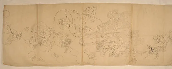 現代 謝稚柳 花果圖 卷|Various Vegetables — Xie Zhiliu