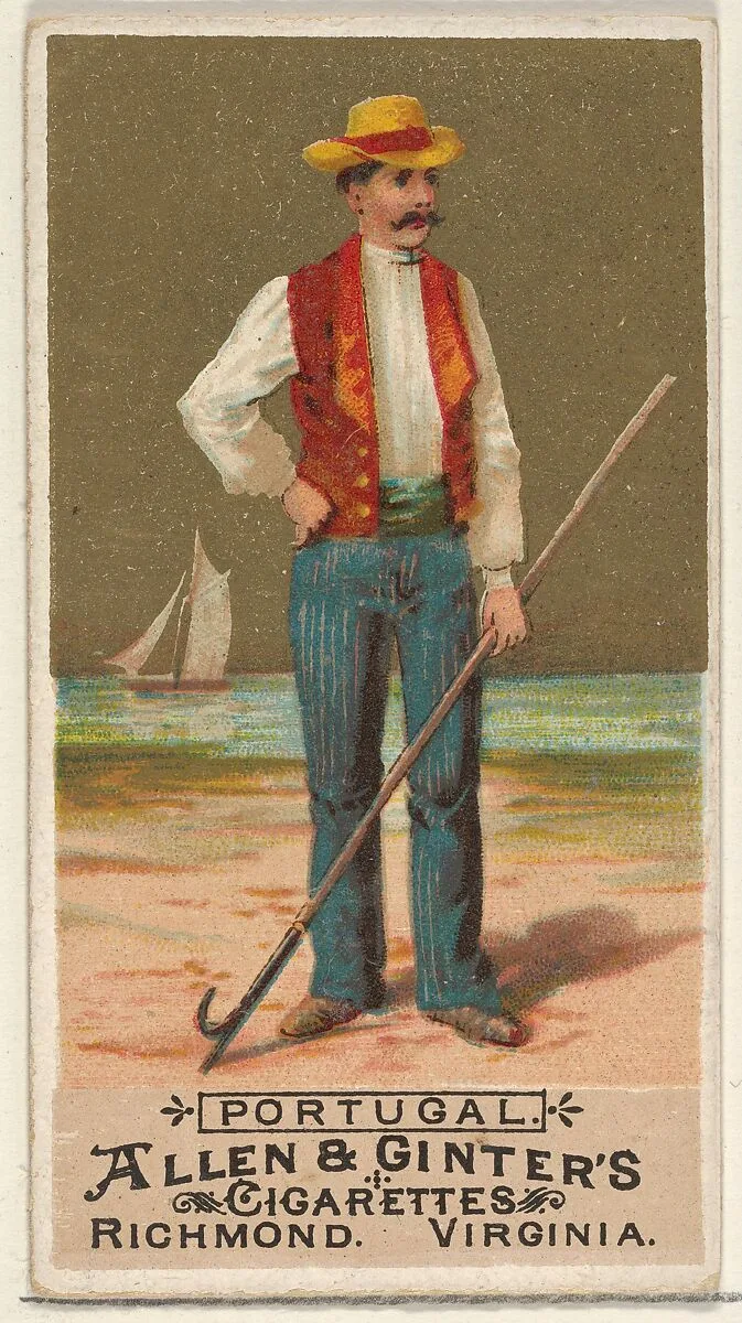 Portugal, from the Natives in Costume series (N16) for Allen & Ginter Cigarettes Brands — Allen & Ginter