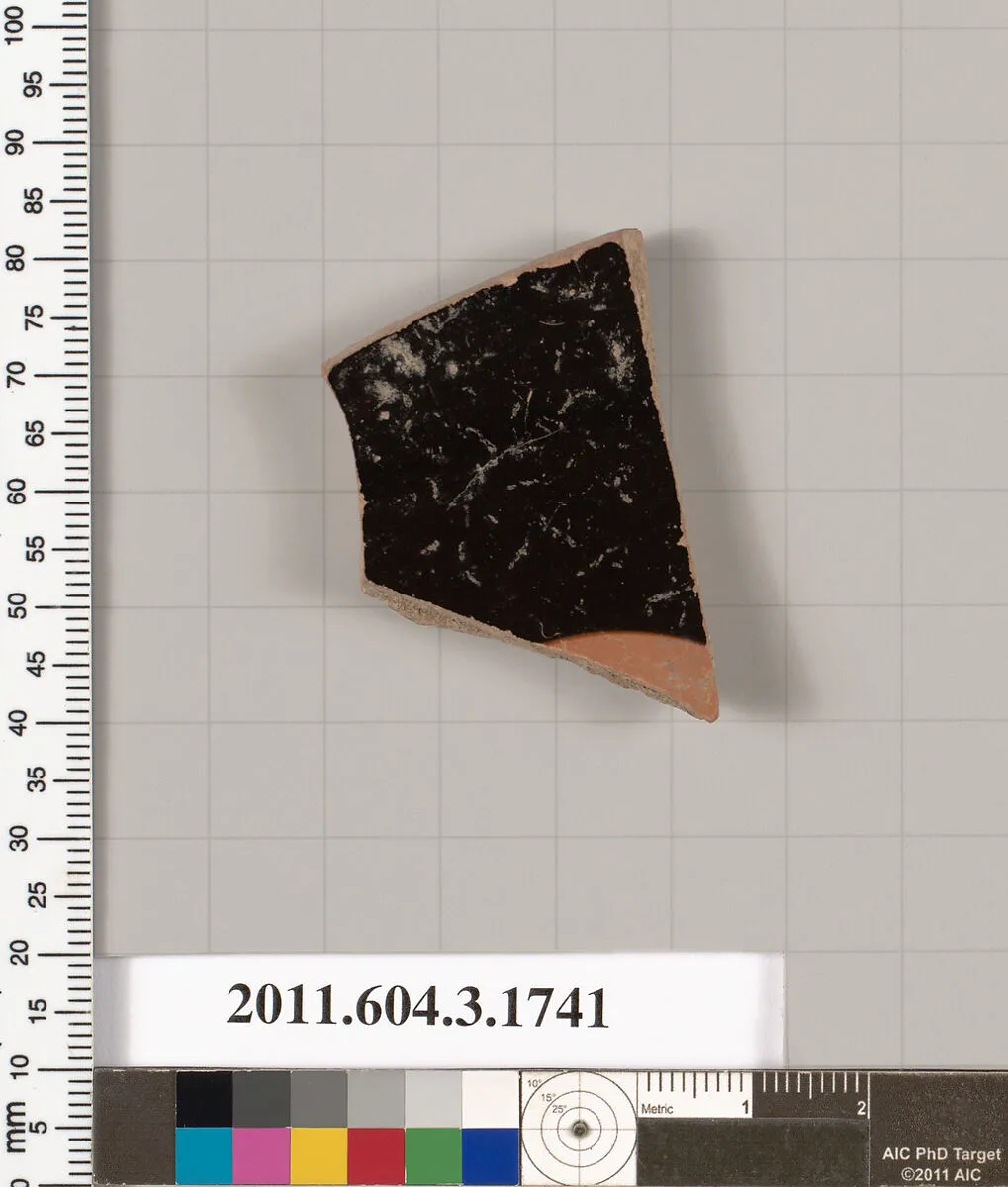 Terracotta fragment of a kylix: Band or lip cup (drinking cup) — Unknown