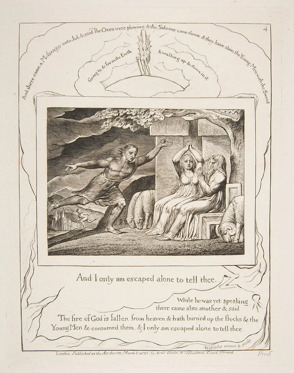 The Messengers tell Job of his Misfortunes — William Blake|William Blake