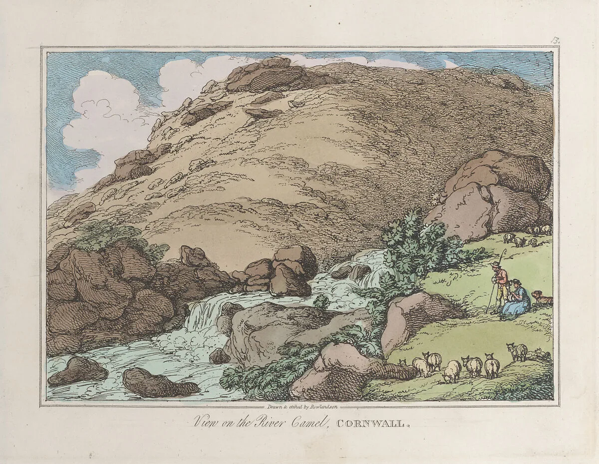 View on the River Camel, Cornwall — Thomas Rowlandson