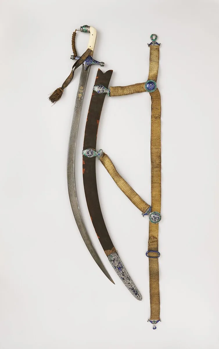 Sword (Shamshir) with Scabbard and Belt — Unknown