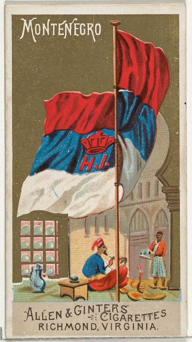 Montenegro, from Flags of All Nations, Series 2 (N10) for Allen & Ginter Cigarettes Brands — Allen & Ginter