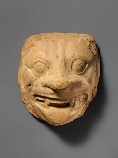 Terracotta head of a lion