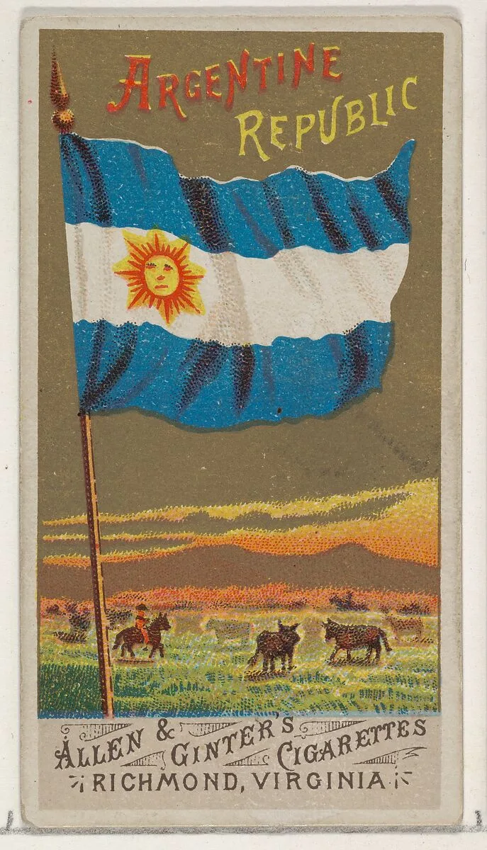 Argentine Republic, from Flags of All Nations, Series 1 (N9) for Allen & Ginter Cigarettes Brands — Allen & Ginter