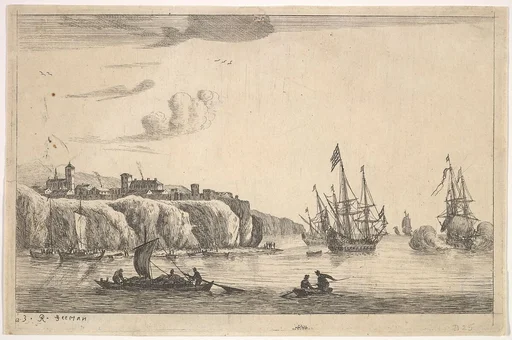 Seaport with Village on a Cliff