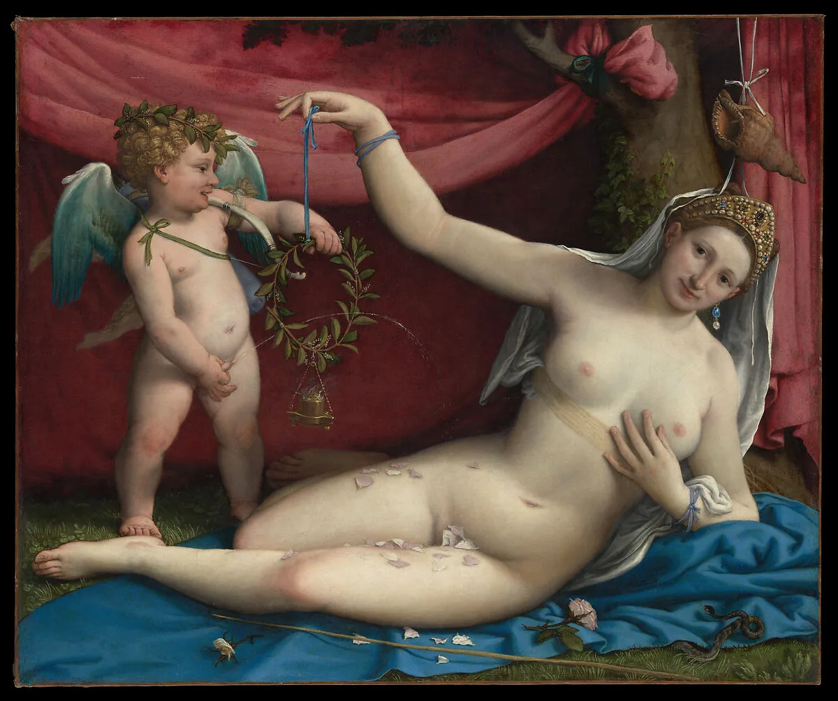 Venus and Cupid — Lorenzo Lotto