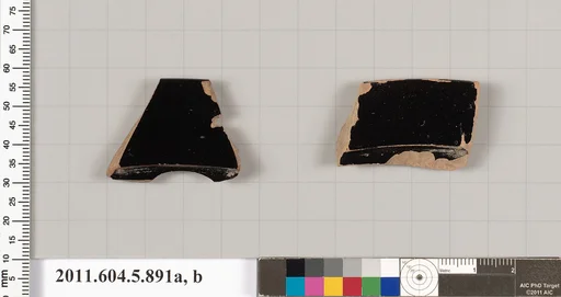 Terracotta rim fragments of kylikes (drinking cups)