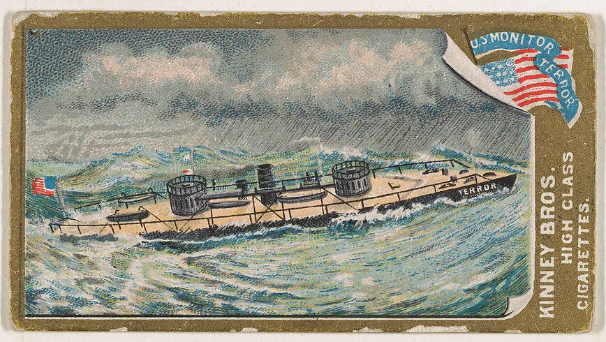 U.S. Monitor Terrror, from the Naval Vessels of the World series (N226) issued by Kinney Bros. — Kinney Brothers Tobacco Company