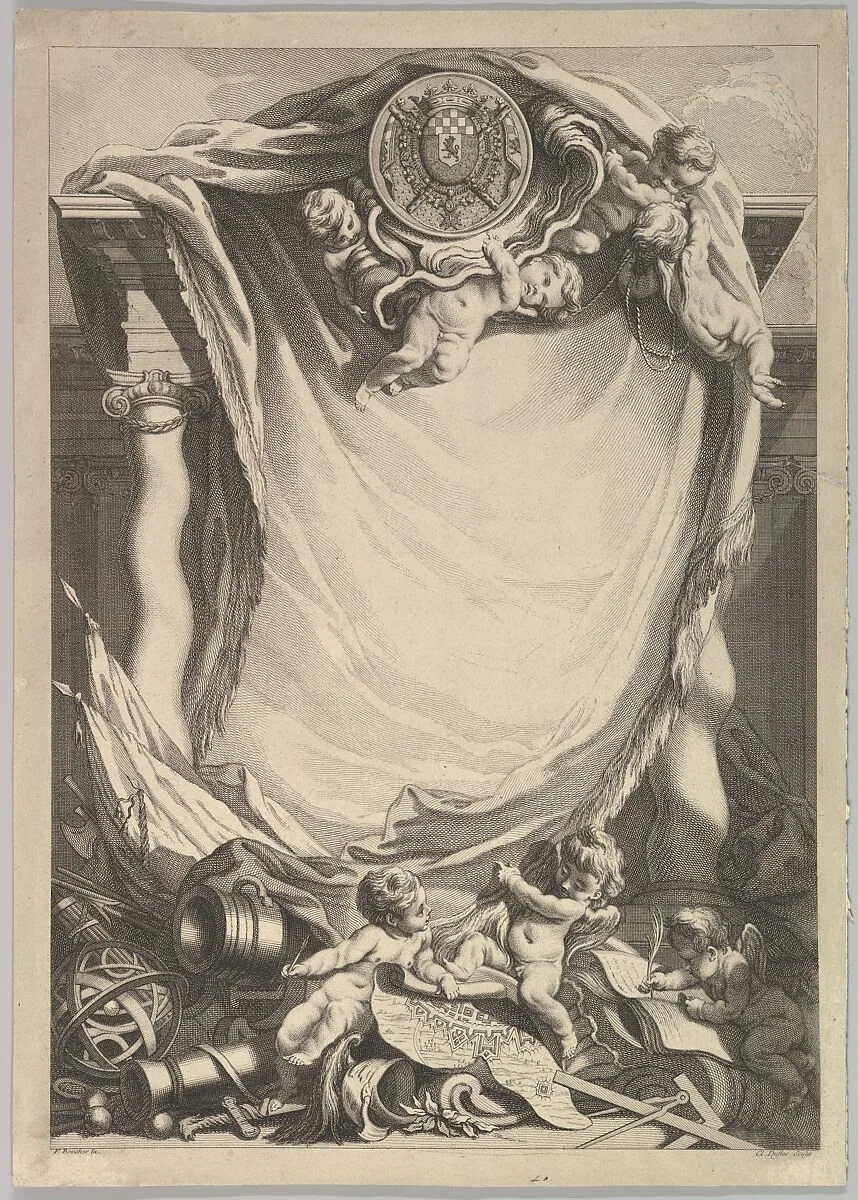 Frame for a Dedication Plate — François Boucher|Claude Augustin Duflos le Jeune
