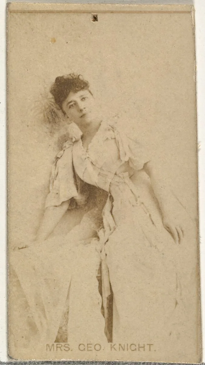 Mrs. George Knight, from the Actors and Actresses series (N145-8) issued by Duke Sons & Co. to promote Duke Cigarettes — W. Duke, Sons & Co.|American Tobacco Company