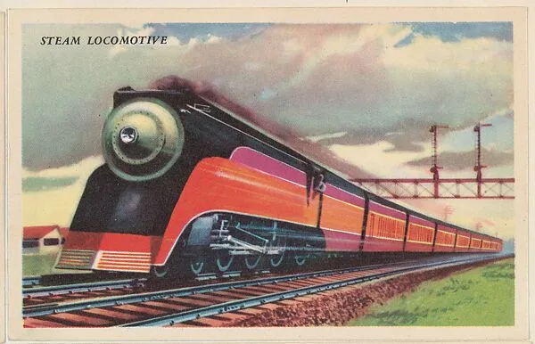 Steam Locomotive, bakery card from the Speed Pictures series (D39-8), issued by Bell Bakeries, Inc. — Bell Bakeries, Inc.