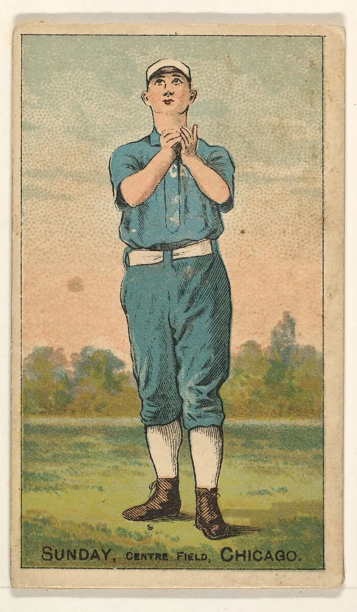 Sunday, Center Field, Chicago, from the Gold Coin series (N284) for Gold Coin Chewing Tobacco — D. Buchner & Co., New York