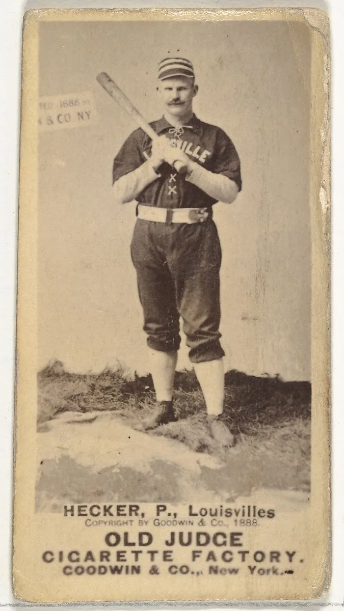 Guy Jackson Hecker, Pitcher, Louisville Colonels, from the Old Judge series (N172) for Old Judge Cigarettes — Goodwin & Company
