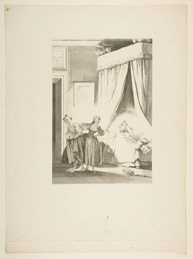 La Gageure des trois Commeres: La Servante, from "Contes et nouvelles en vers par Jean de La Fontaine. A Paris, de l'imprimerie de P. Didot, l'an III de la République, 1795"