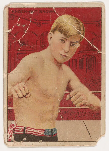 Knock-Out Brown, from the Champion Pugilists series (T219), issued by Mecca and Hassan Cigarettes — Mecca Cigarettes|Hassan Cigarettes