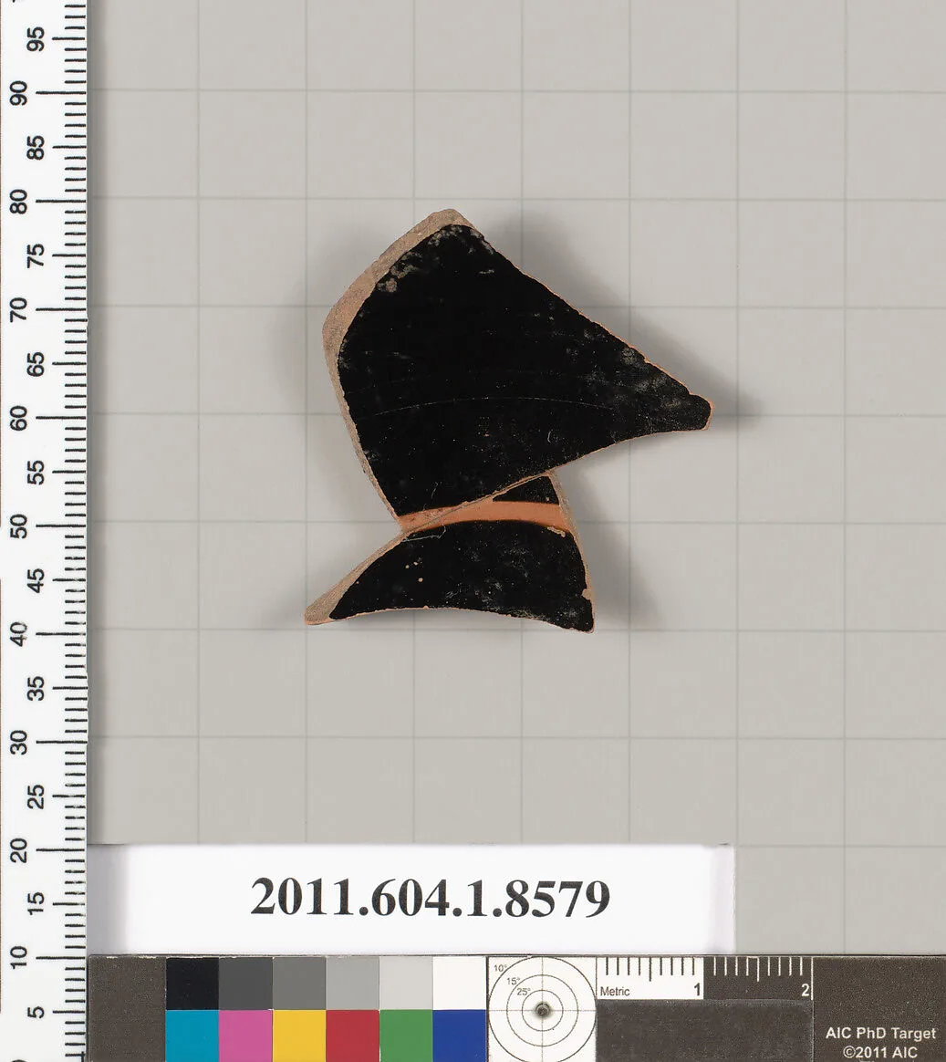 Terracotta fragment of a stemless kylix (drinking cup) — Unknown