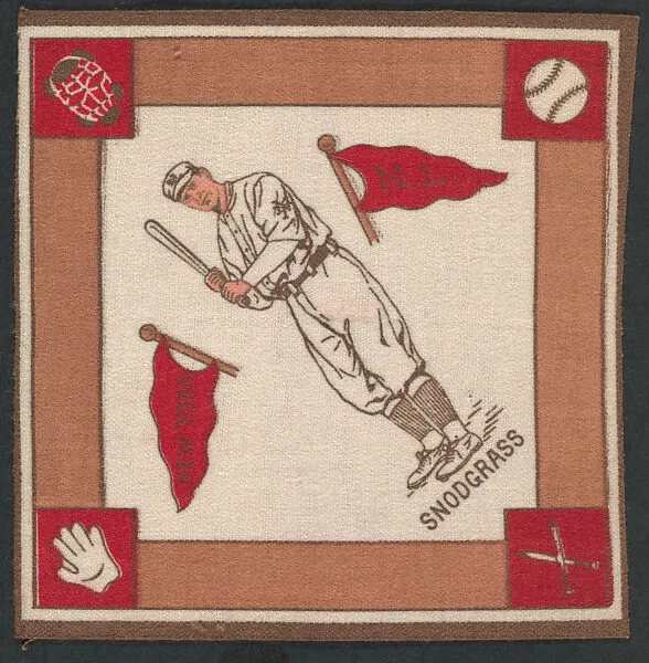 Fred Snodgrass, New York, National League from Baseball Players Felt Blanket series (B18) — Unknown