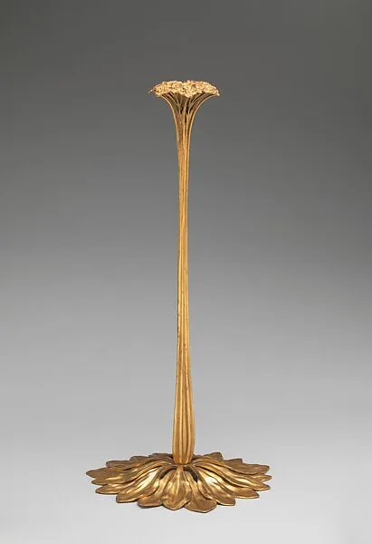 Saxifrage candlestick — Tiffany Studios