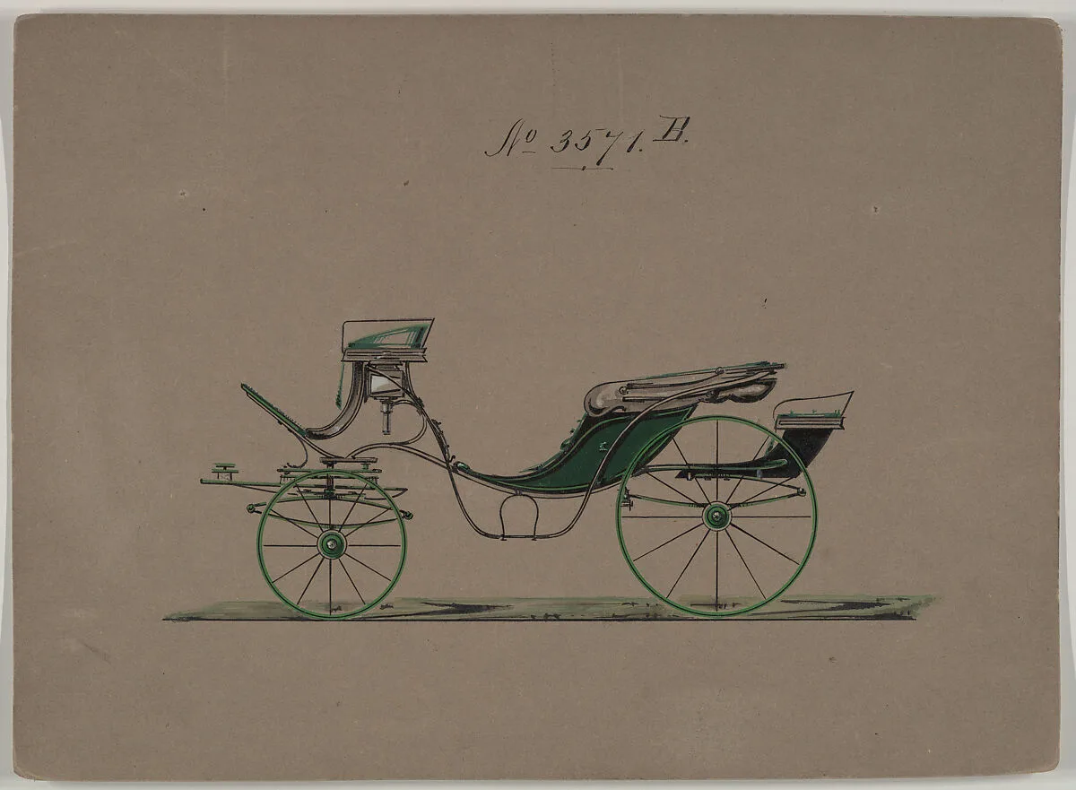 Design for Cabriolet or Victoria, no. 3571b — Brewster & Co.