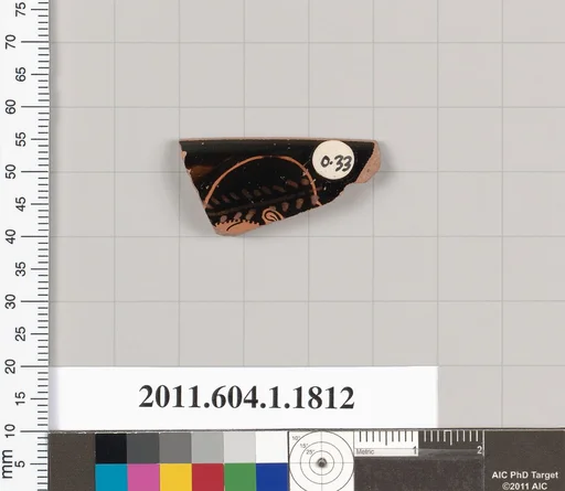 Terracotta rim fragment of a kylix (drinking cup)