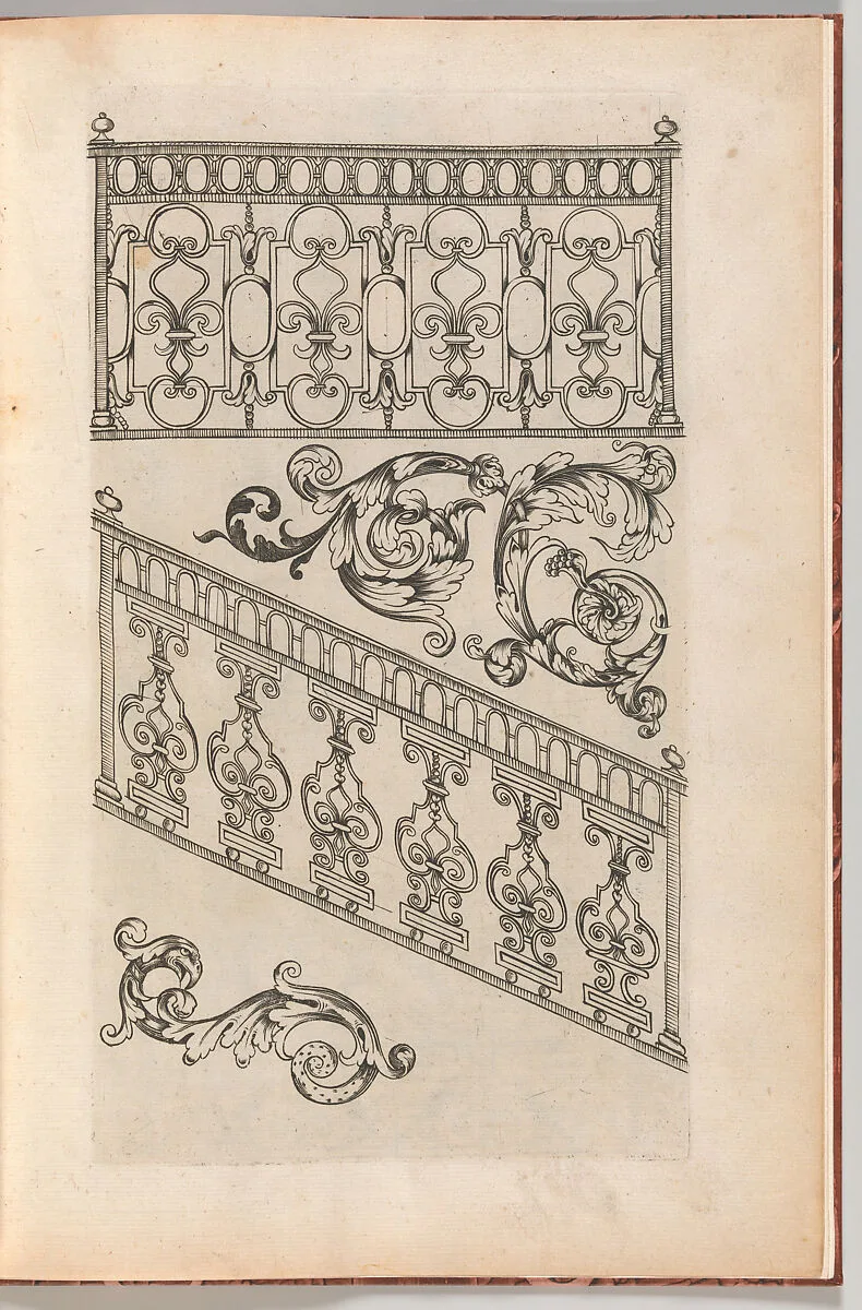 Diverses Pieces de Serruriers, page 16 (recto) — Hugues Brisville|Jean Berain|Gabriel Ladame