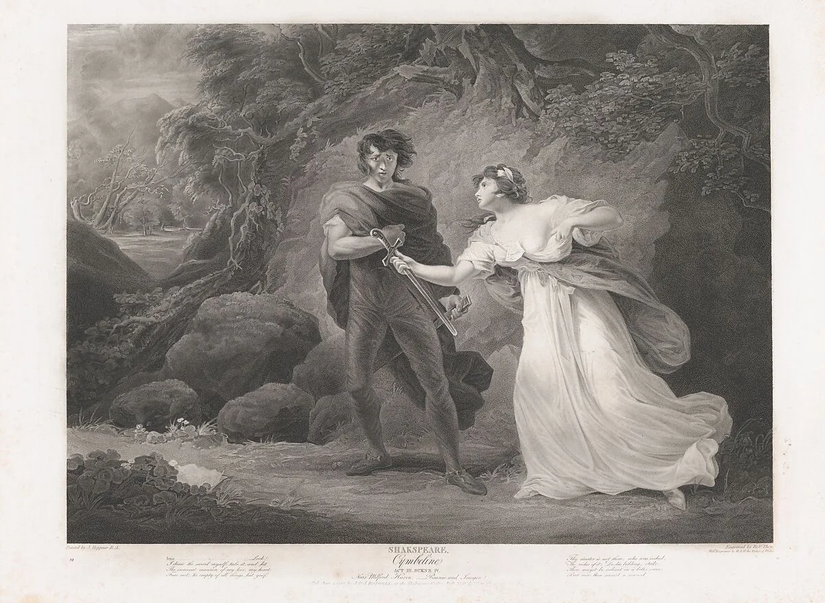 Pisanio and Imogen (Shakespeare, Cymbeline, Act 3, Scene 4) — Robert Thew|John & Josiah Boydell|John Hoppner|William Shakespeare|Shearjashub Spooner