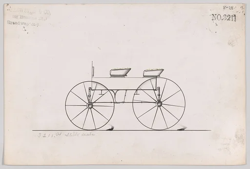 Design for 4 seat Phaeton, no top, no. 3211