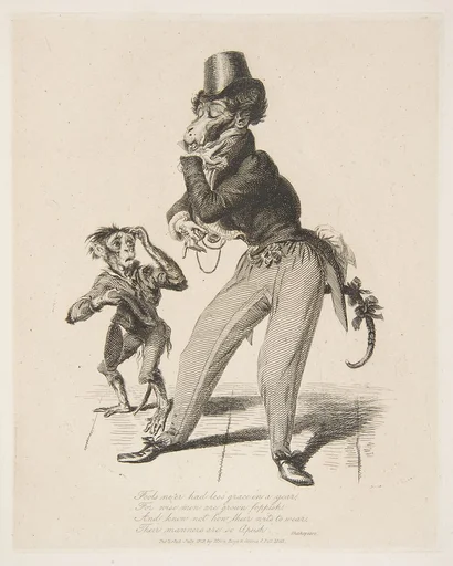Monkey Dandy, from Monkey-ana, or Men in Miniature