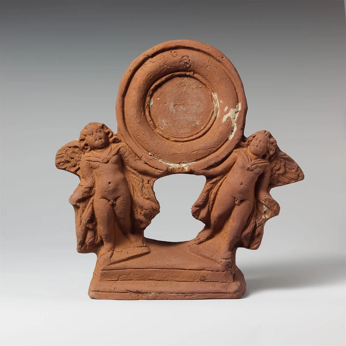 Terracotta mirror stand — Unknown