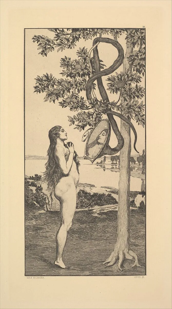 Die Schlange from Eva und die Zukunft (Rad.-Werk III) — Max Klinger|Max Klinger|Wilhelm Felsing