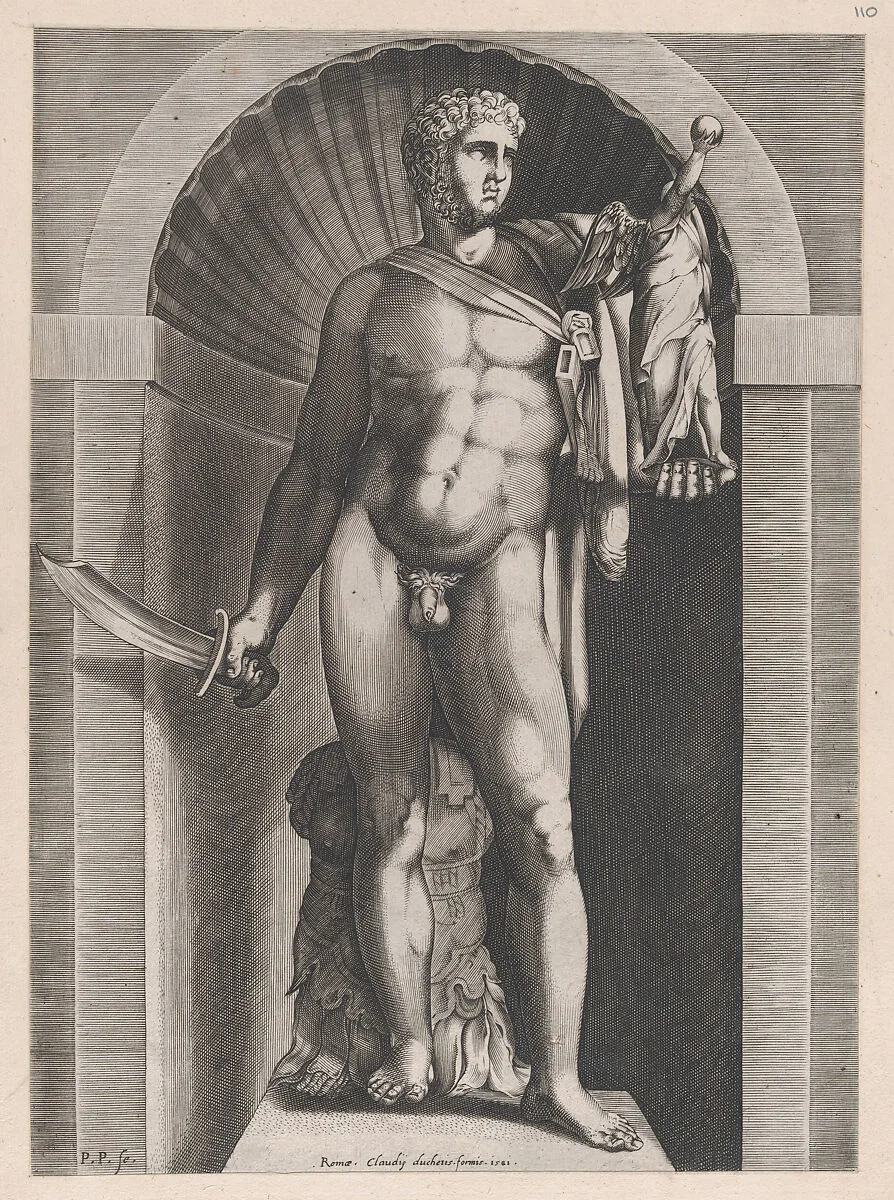 Speculum Romanae Magnificentiae: Diomedes with the Palladium in his left hand — Pieter Perret|Claudio Duchetti