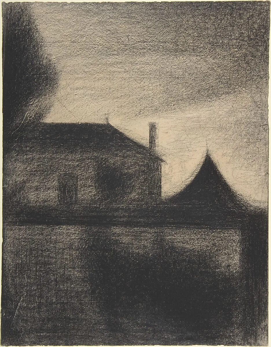House at Dusk (La Cité) — Georges Seurat