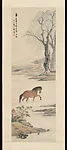 清/現代 趙叔孺 柳陰歸馬圖 軸|Horse — Zhao Shuru